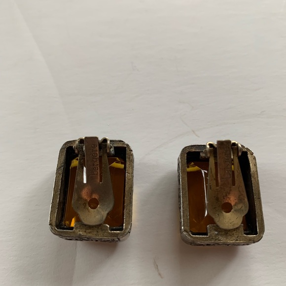 Vintage 1960 Amber clip on Earrings. - Picture 6 of 6